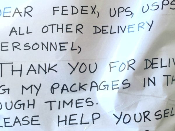 Here’s How One Reader is Giving Back to Delivery Drivers During Coronavirus Pandemic