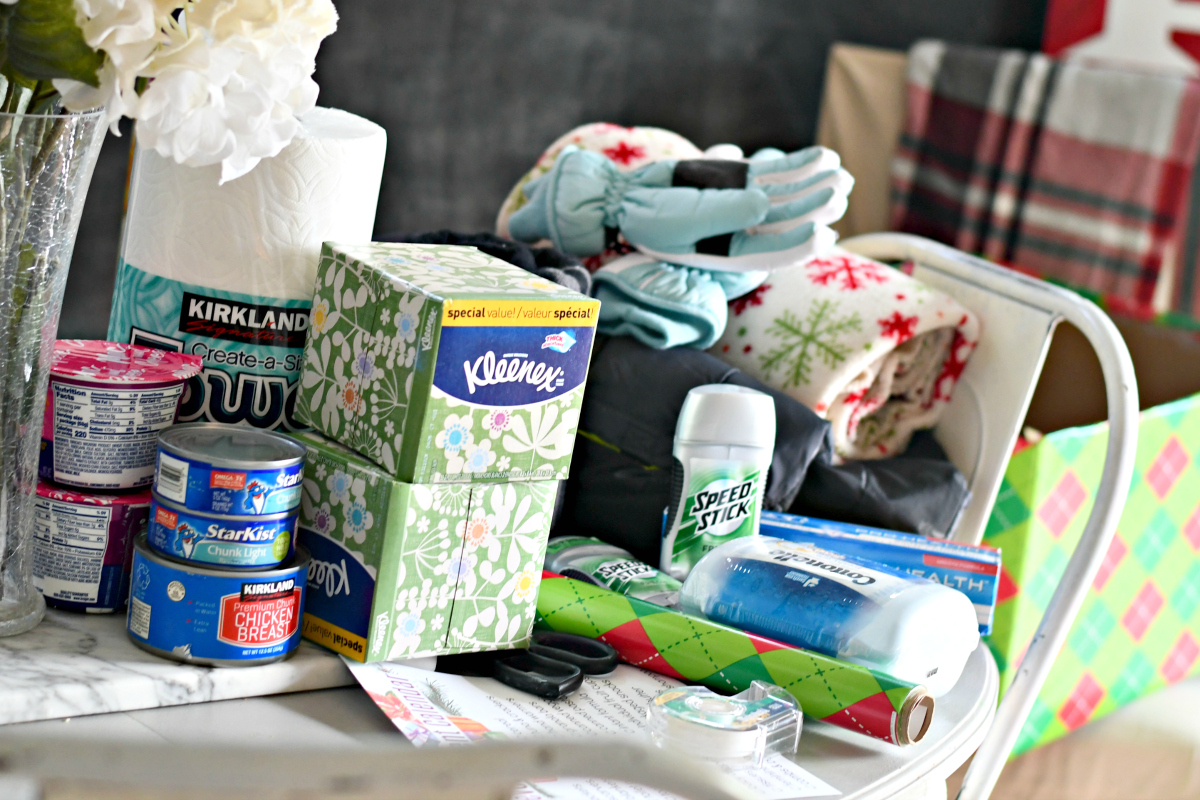 Reverse Advent Calendar – kleenex, gloves, deodorant, oatmeal, and more