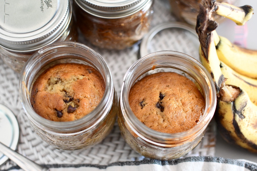banana bread in a jar