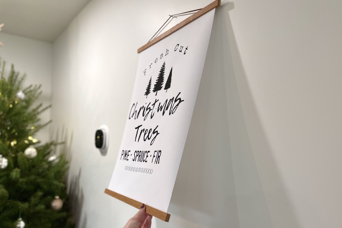 diy farmhouse christmas tree sign printable