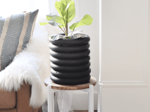DIY Planter Using Dollar Tree Wreath Floral Rings