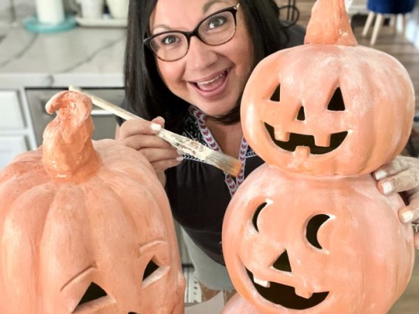How to Paint Pottery Barn Style Terracotta Pumpkins at Home for LESS