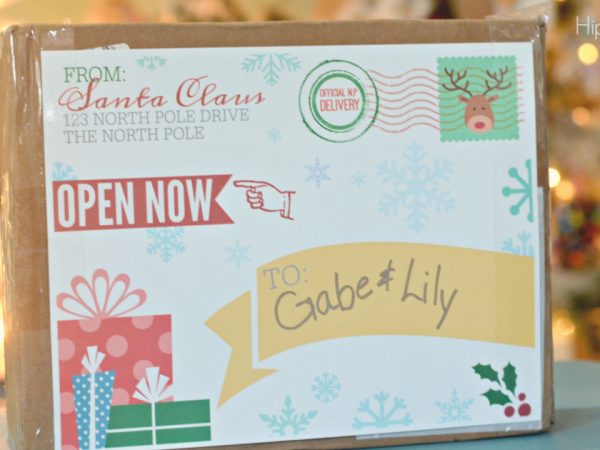 Print our FREE Santa Shipping Label for a Christmas Surprise