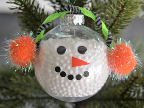 DIY Simple Snowman Christmas Ornament | Cute Kid’s Craft Idea