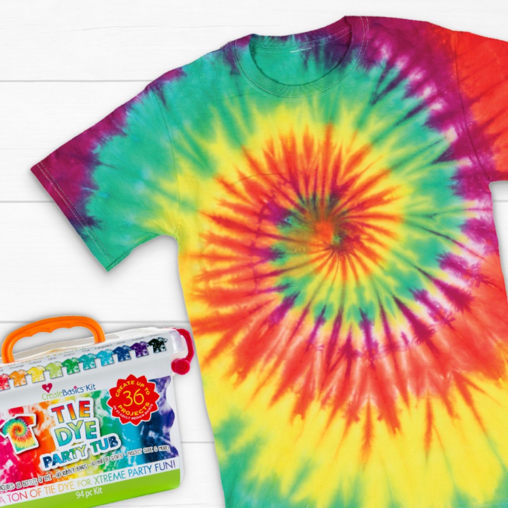 tie dye kit next to shirt