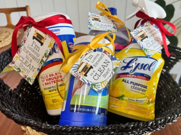 Useful Back to School Teacher Gift Idea | Cleaning Supplies + FREE Printable Tags!
