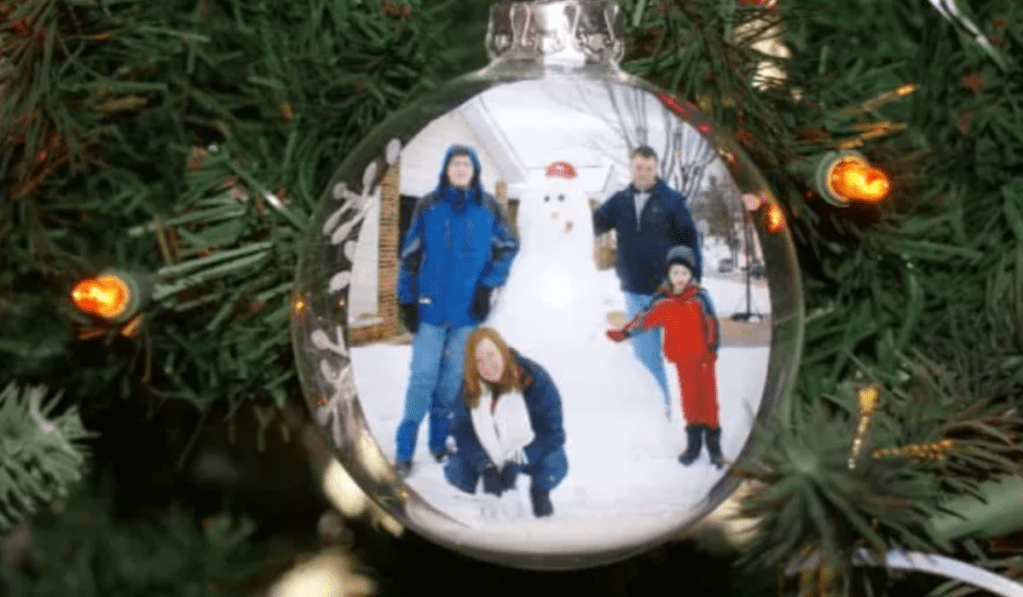 floating photo ornament