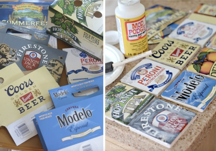 beer packaging coasters diy