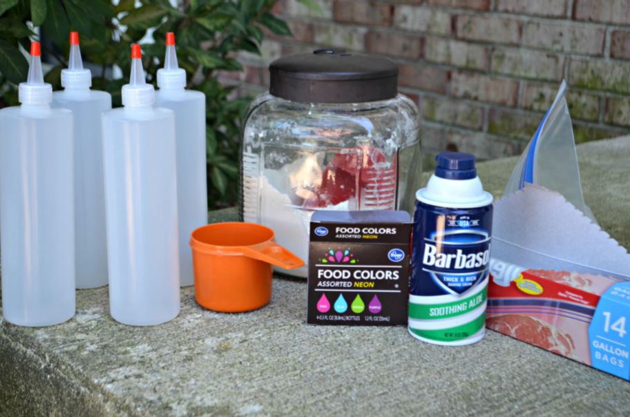 supplies needed for DIY puffy sidewalk paint