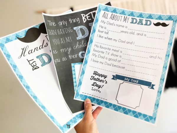 FREE Father’s Day Printables for Dad & Grandpa (Last Minute Gift Idea from the Kids!)
