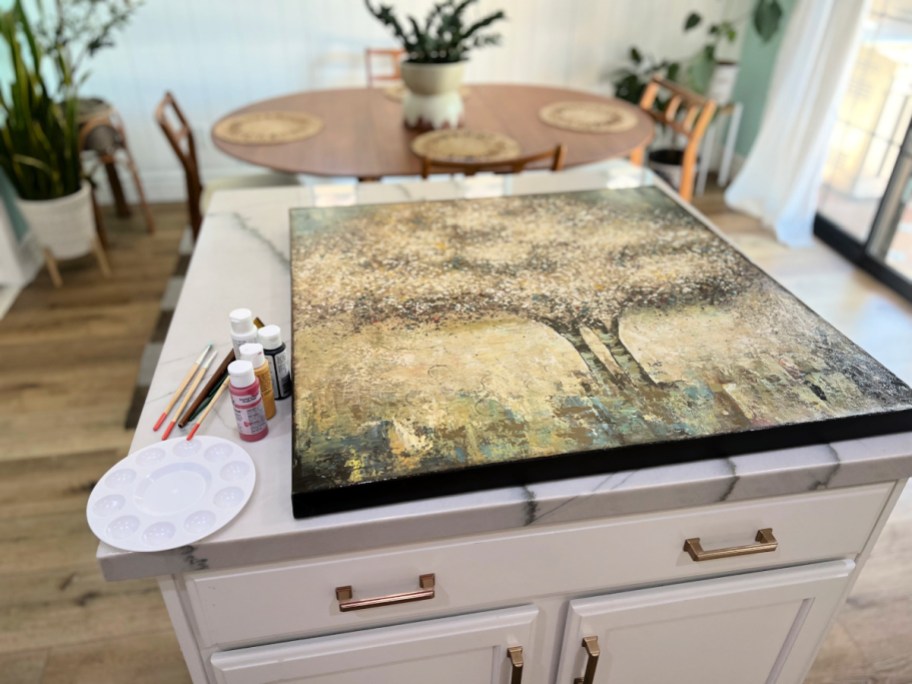 thrift store painting on canvas before ghosts