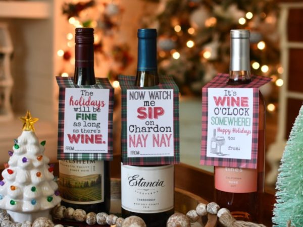 Gifting Wine this Christmas? Attach These Free Printable Wine Bottle Tags!