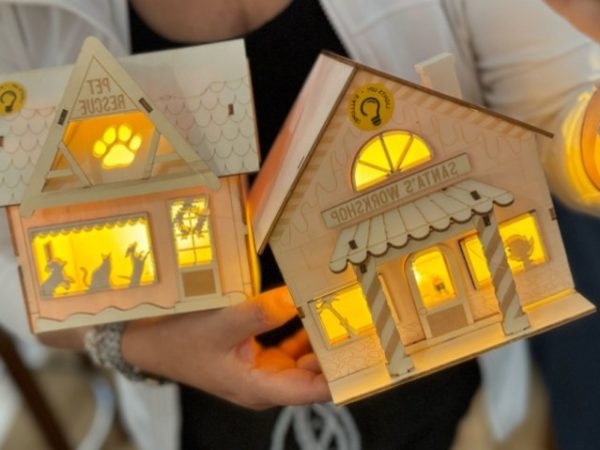Michaels Wooden Pre-Lit Village Craft Houses Just $4.99 (Check Out How Lina Customized Hers!)