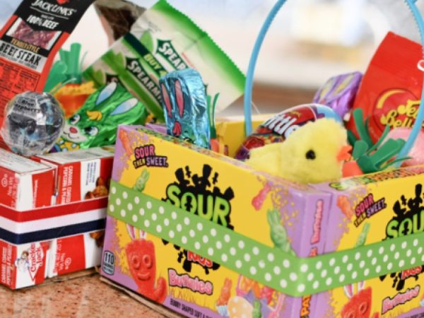 Use Dollar Tree Supplies to Make DIY Edible Easter Baskets (Great for Teens!)