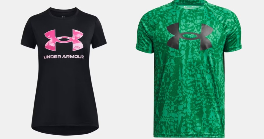 kid's Under Armour tshirts in different colors