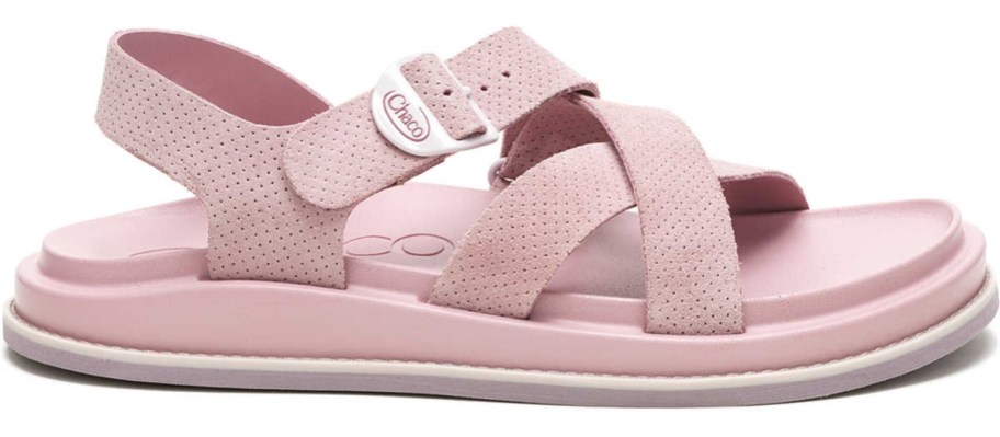 a pink strappy Chaco women's sandal