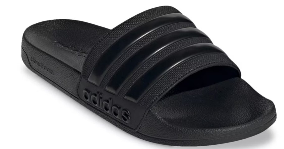 a black adidas slide