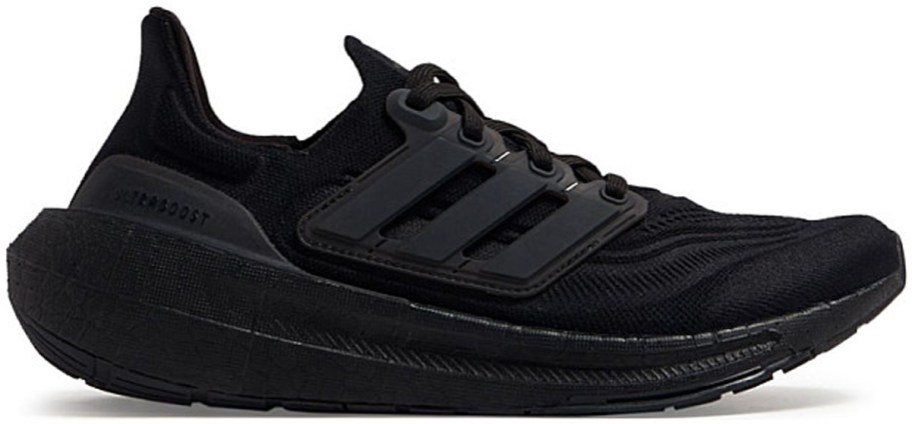 all black adidas running shoe