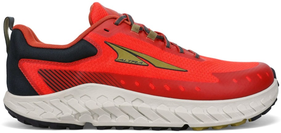 black and red mens running shoe