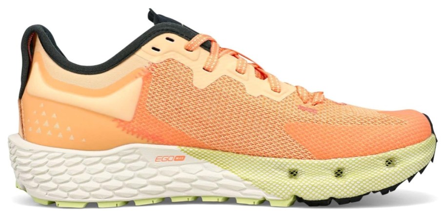 light orange and yellow running shoe