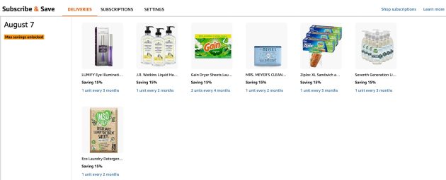 how to cancel Amazon Subscribe & Save
