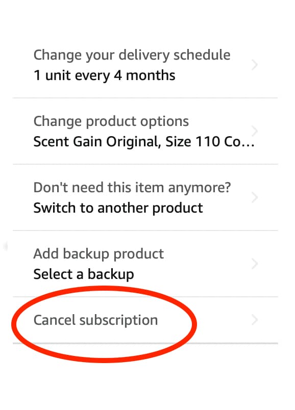 how to cancel Amazon Subscribe & Save