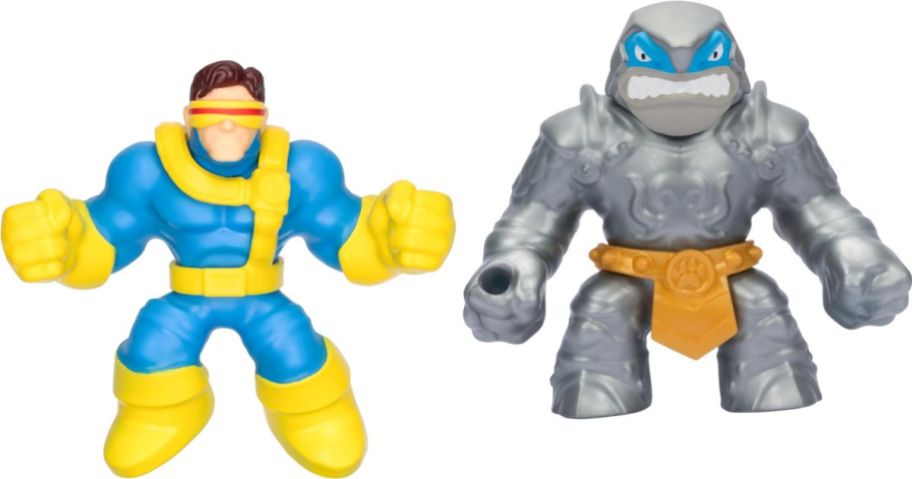 Stock images of Heroes of Goo Jit Su Marvel Cyclops and Thrash Toys
