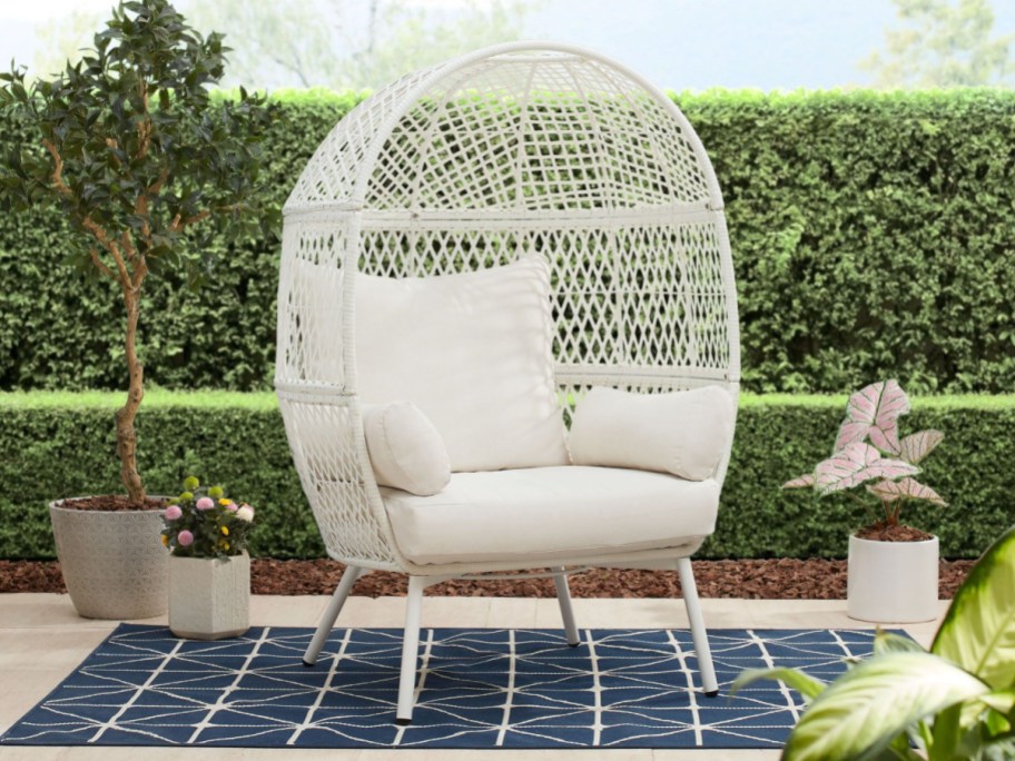 Better Homes & Gardens Ventura Boho Outdoor Wicker Egg Chair-2