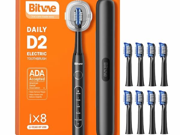 *HOT* Rechargeable Ultrasonic Electric Toothbrush with 8 Brush Heads for just $12.99, plus more!