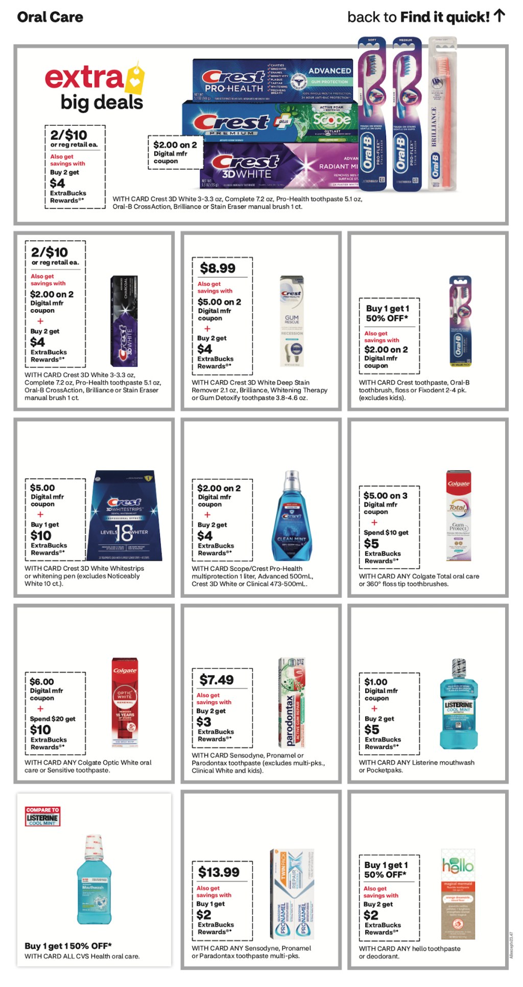 page from CVS ad