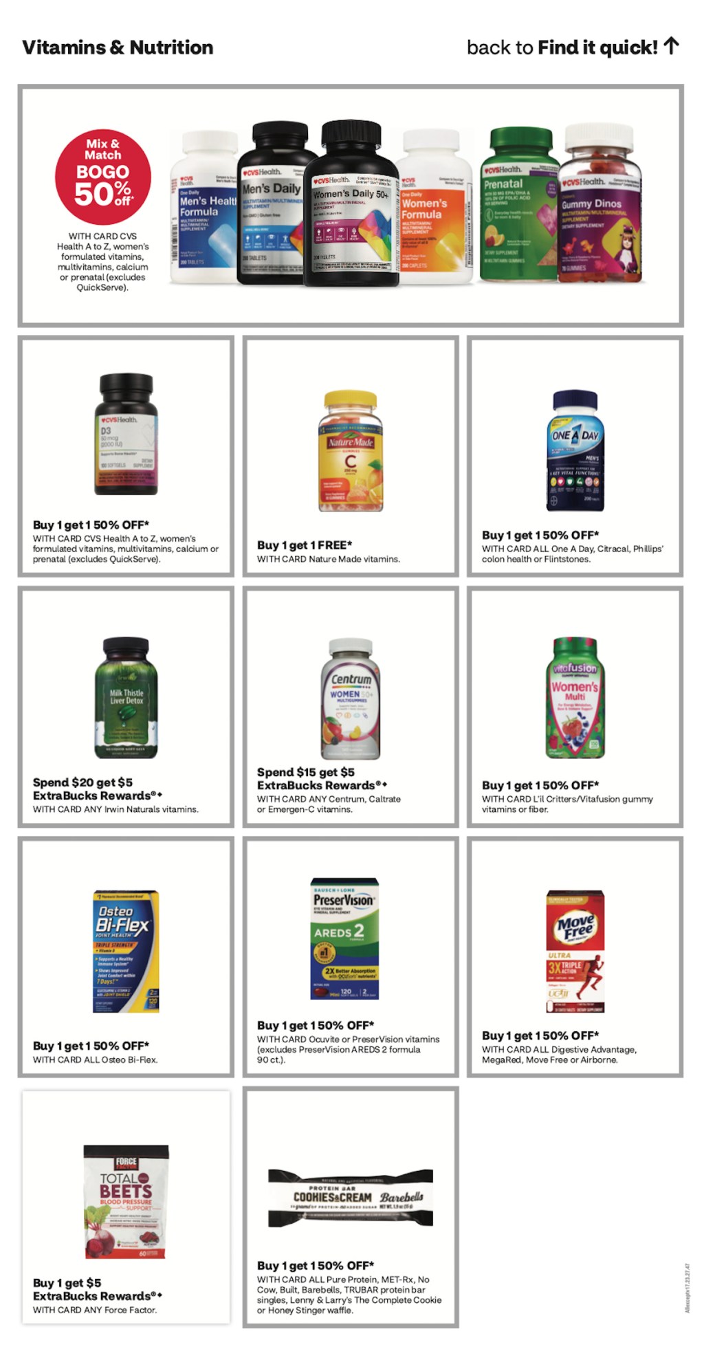 page from CVS ad