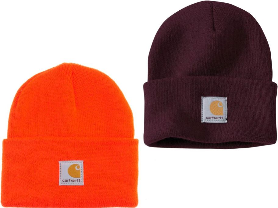 Stock images of two Carhartt Beanies
