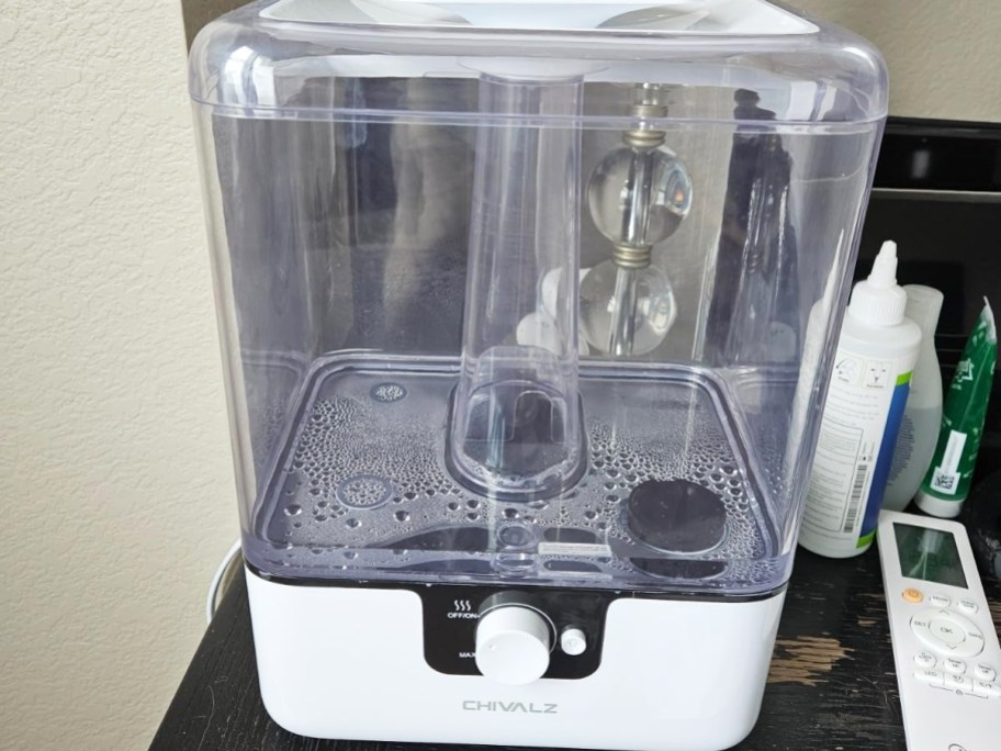 humidifier on nightstand