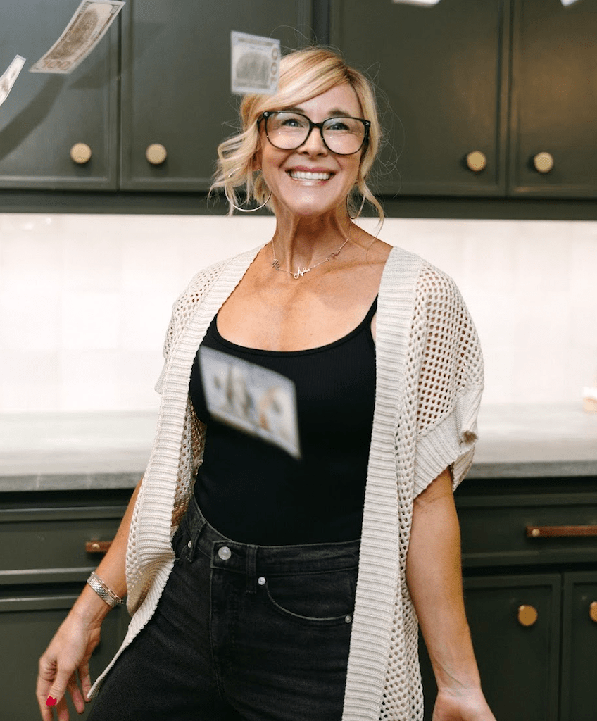 woman wearing crotch duster 