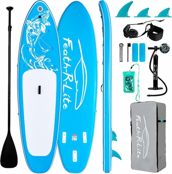 FEATH-R-LITE Inflatable Ultra-Light 10'×30''/10'6''×33'' Stand Up Paddle Board 