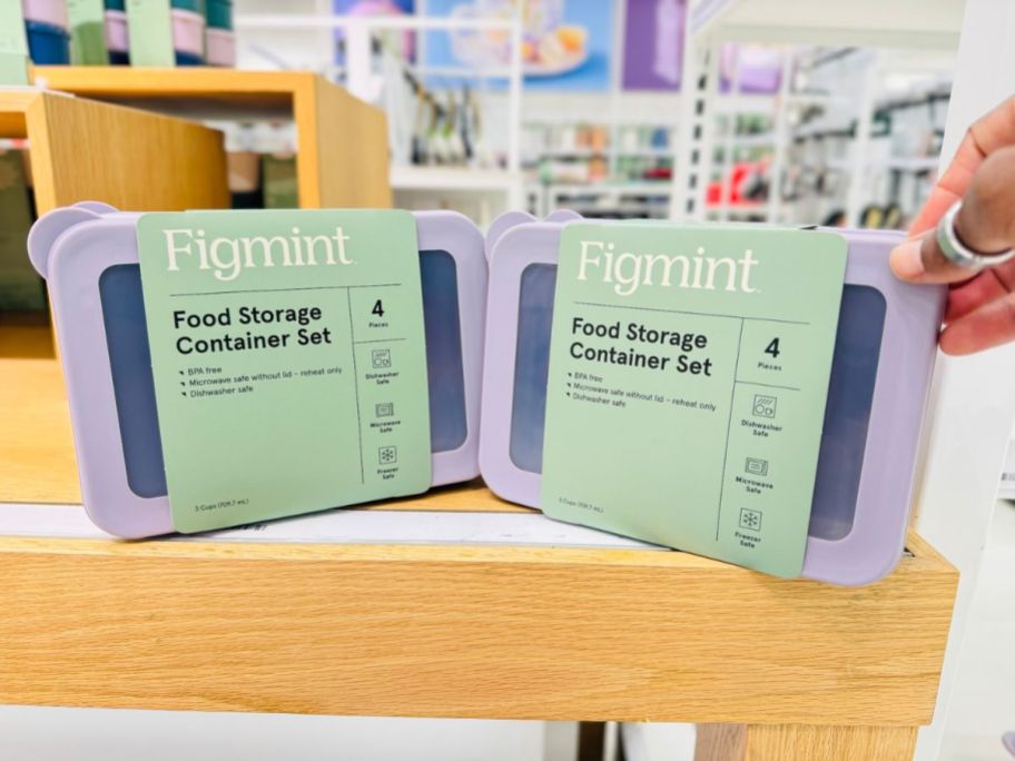 A Figmint Food Storage Container Set 2-Pack in a store