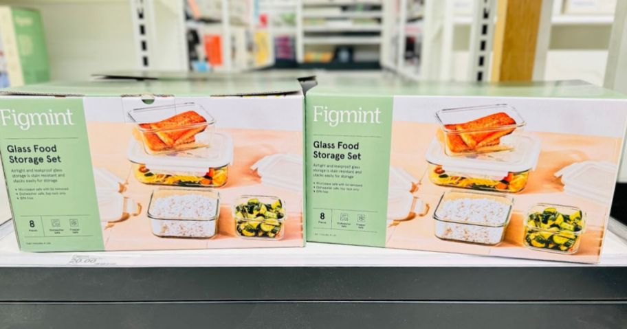 Figmint Glass Food Storage Container 8-Piece Set  