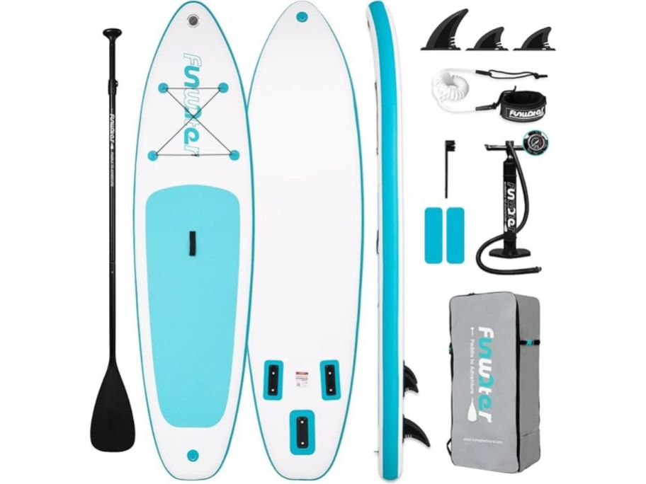 FunWater Inflatable Stand Up Paddle Board - Sky Blue