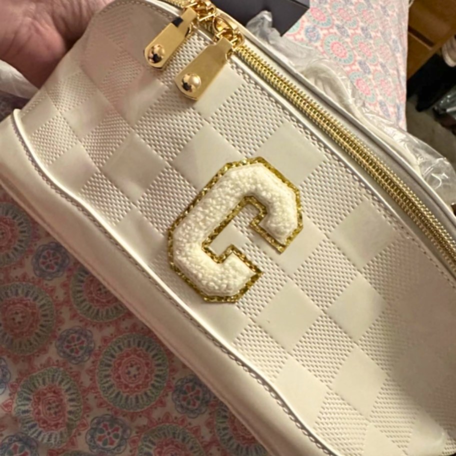C initial makeup bag