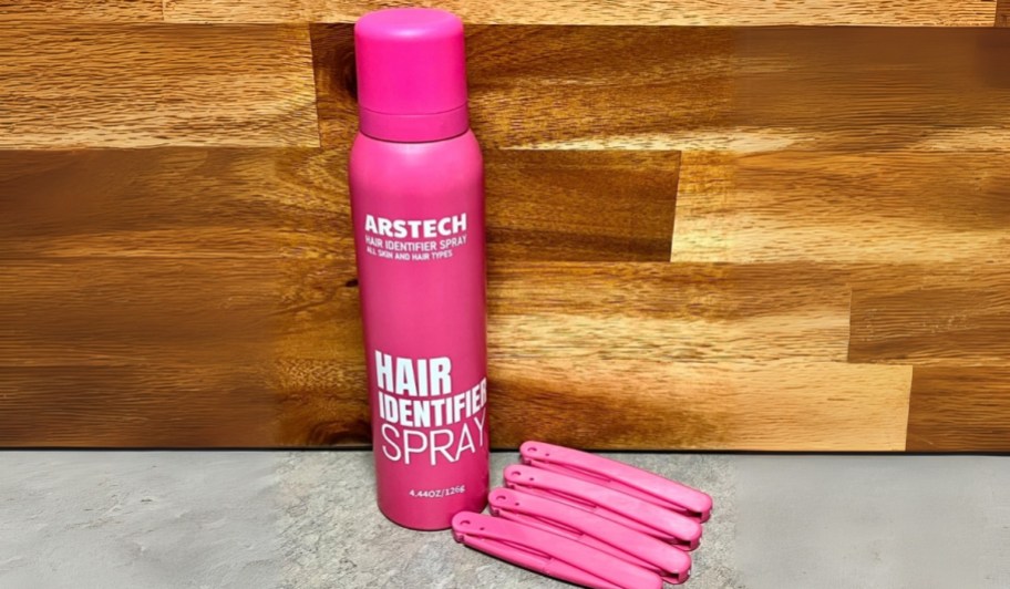 hair identifier spray with dermaplane razors