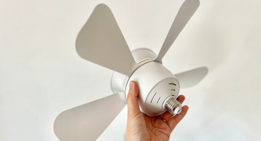 Hand holding socket fan
