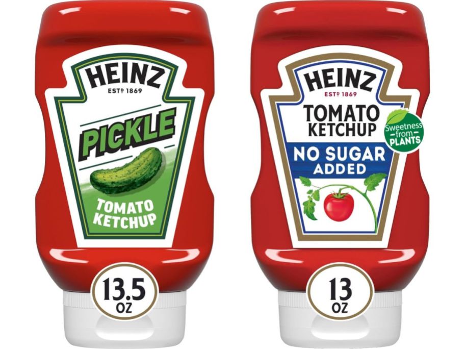Heinz Tomato Ketchup Pickle + No Sugar Added