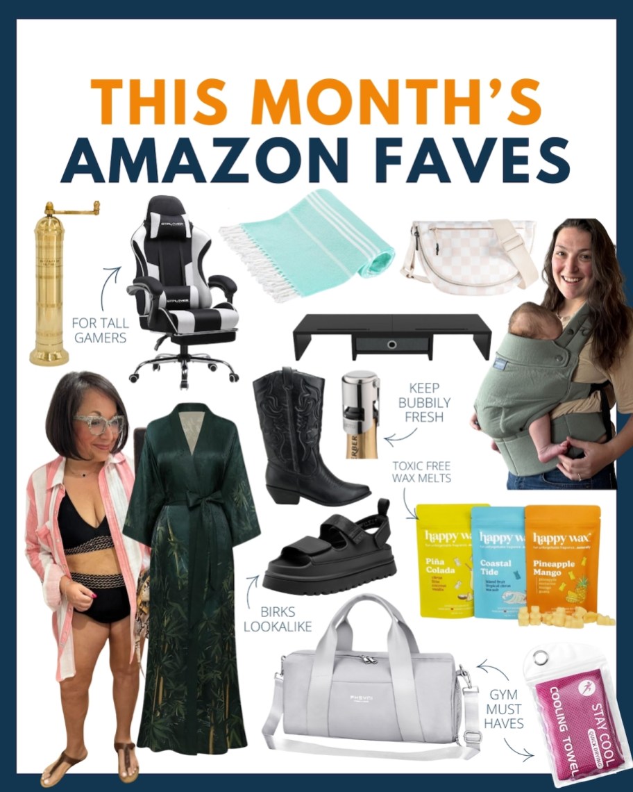 this month's amazon faves collage graphic