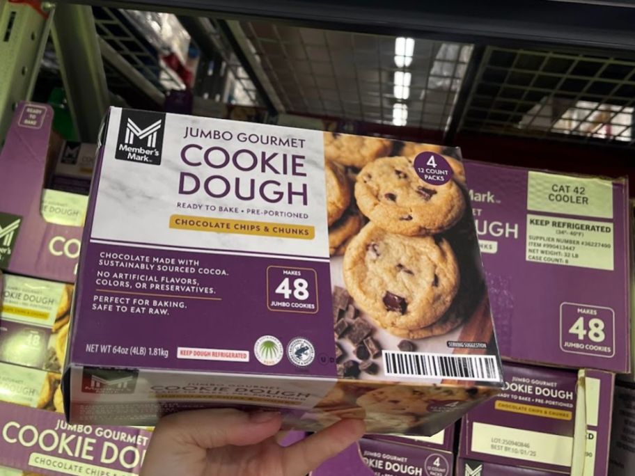 Member's Mark Jumbo Gourmet Chocolate Chip & Chunk Cookie Dough 16oz 4-Pack