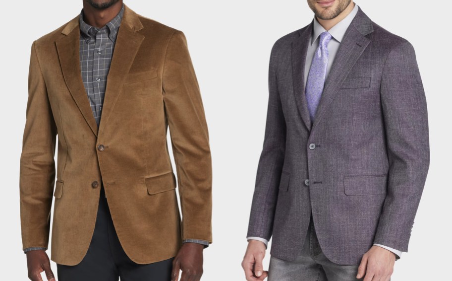 two men in brown and grey sport coats
