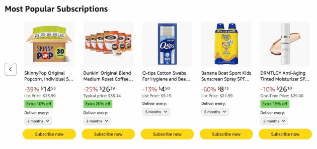 Amazon Subscribe & Save deals