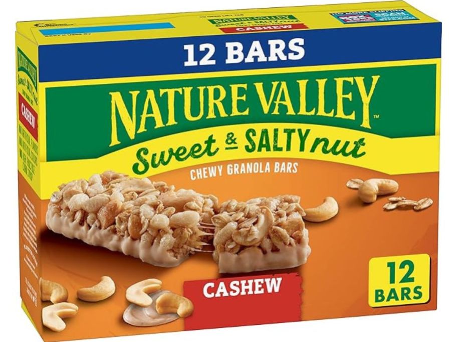 Nature Valley Granola Bars, Sweet and Salty Nut Cashew 12-Pack