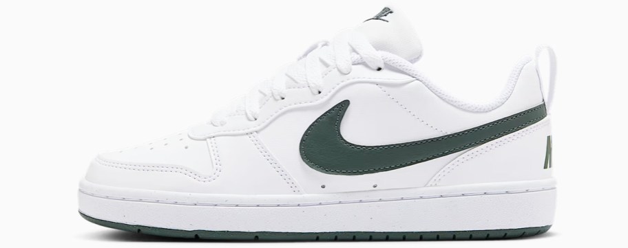 white and green nike sneaker