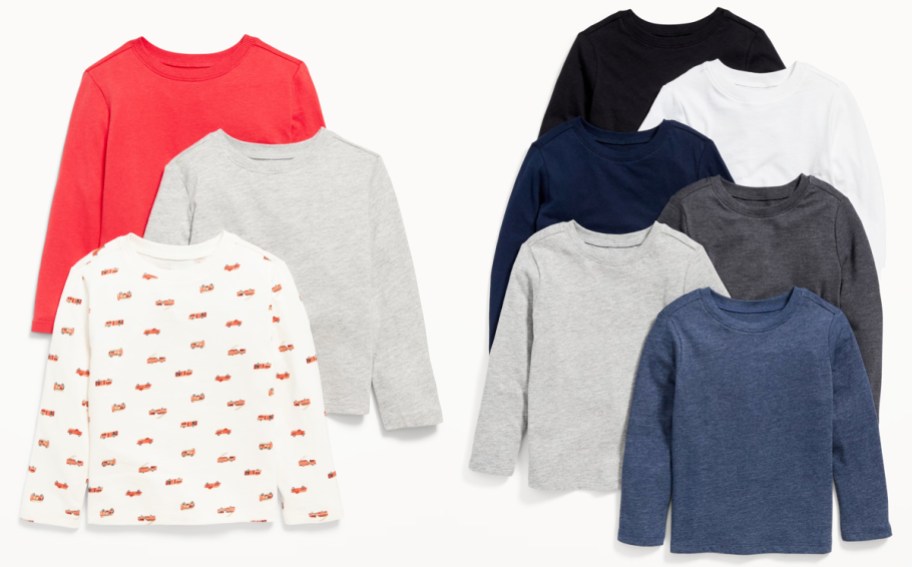 multipack sets of long sleeve shirts