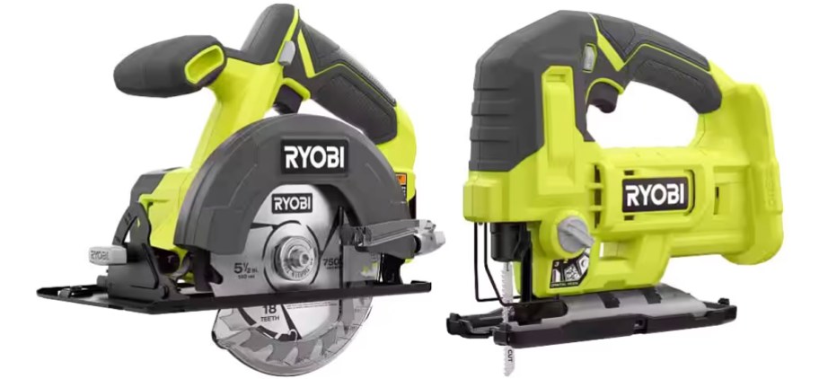 black and green circular saw and jigsaw